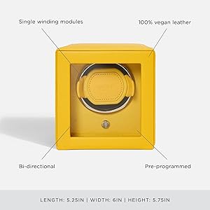 Amazon.com: Wolf Cub Single Watch Winder with Glass Cover